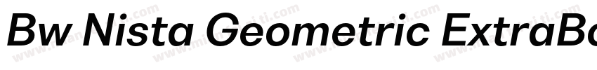Bw Nista Geometric ExtraBold字体转换